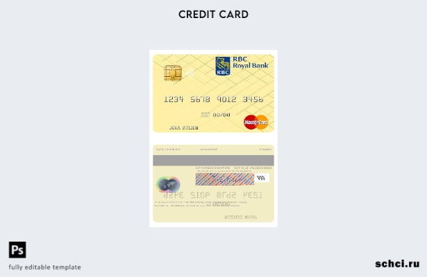 цифровая загрузка шаблона mastercard RBC Royal Bank Туниса
